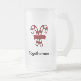 Taza De Cristal Esmerilado Candy Cane Togetherness