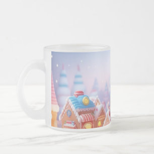Taza De Cristal Esmerilado Candyland/Fantasy Town/Mug Coffee Mug
