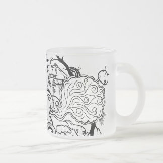 Taza De Cristal Esmerilado caneca doodle