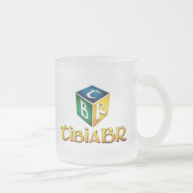 Taza De Cristal Esmerilado Caneca TibiaBR Transparente (Derecha)