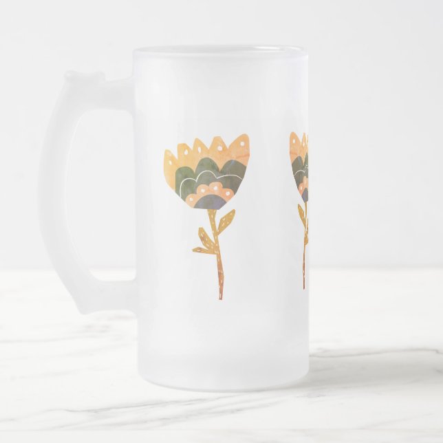 TAZA DE CRISTAL ESMERILADO CANECA VIDRO FOSCO (Izquierda)