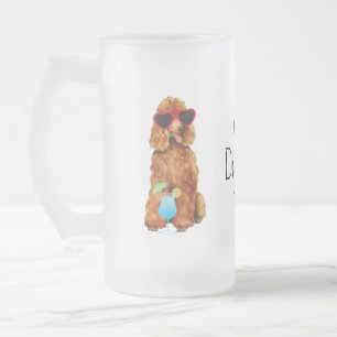 Taza De Cristal Esmerilado Cangrejo de verano