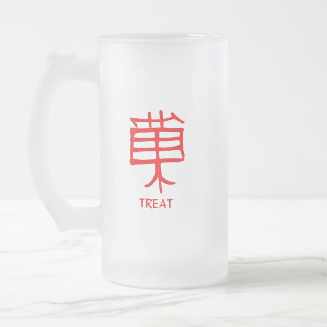 Taza De Cristal Esmerilado Canji Treat (Izquierda)
