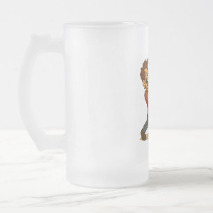 Taza De Cristal Esmerilado Cantante metiéndose en la canción