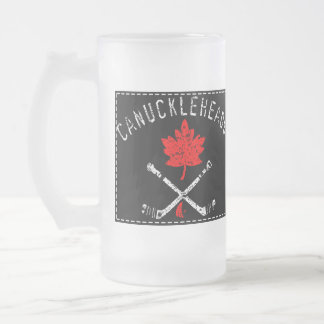 Taza De Cristal Esmerilado Canuckleheads