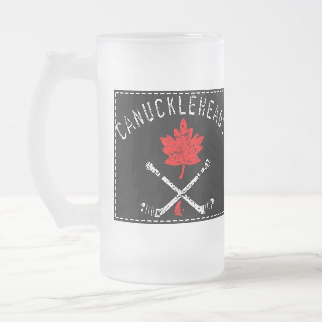 Taza De Cristal Esmerilado Canuckleheads (Izquierda)