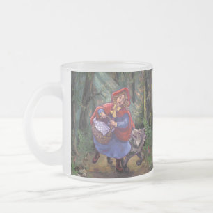 Taza De Cristal Esmerilado Caperucita Roja