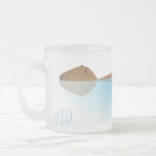 Taza De Cristal Esmerilado Capibara e Iniciales Mug Frosted