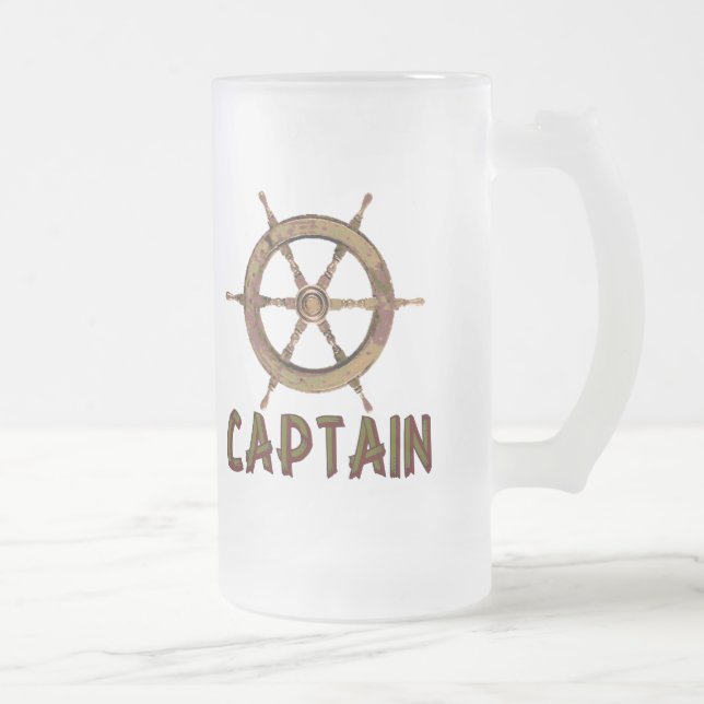 Taza De Cristal Esmerilado Capitán (Derecha)