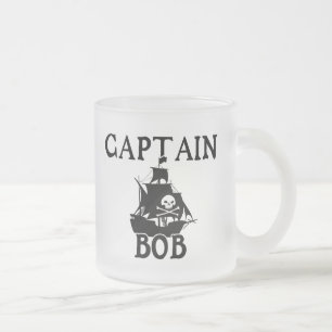 Taza De Cristal Esmerilado Capitán Bob (Barco pirata)