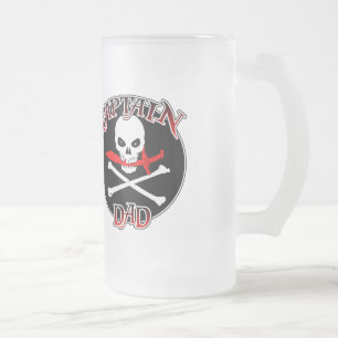 Taza De Cristal Esmerilado Captain Dad Mug