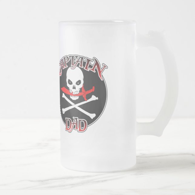 Taza De Cristal Esmerilado Captain Dad Mug (Derecha)