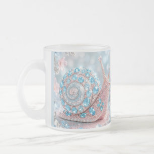 Taza De Cristal Esmerilado Caracol joya brillante