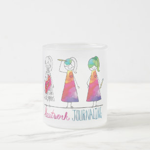 Taza De Cristal Esmerilado Carácter HWJ Mug de vidrio escarpado