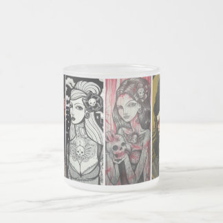 Taza De Cristal Esmerilado caras de la señora