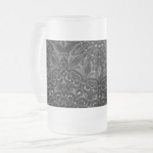 Taza De Cristal Esmerilado Carbón Mandala