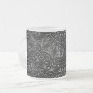 Taza De Cristal Esmerilado Carbón Mandala
