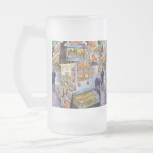 Taza De Cristal Esmerilado Carga de trabajo artística extraordinaria