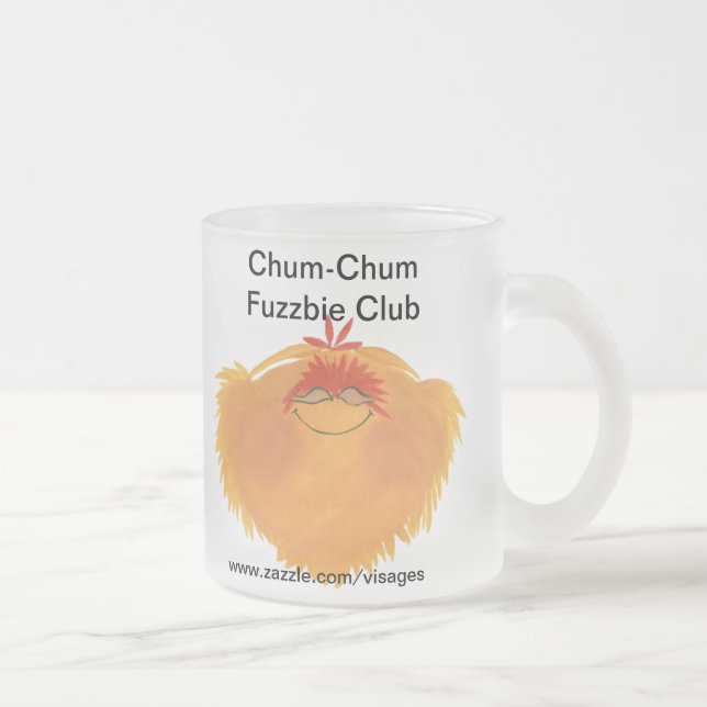 Taza De Cristal Esmerilado Caricatura difusa de monstruo (Derecha)