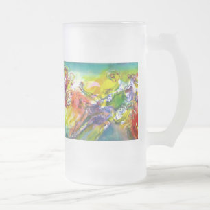 Taza De Cristal Esmerilado CARNAVAL ITALIANO / Danza, música, teatro