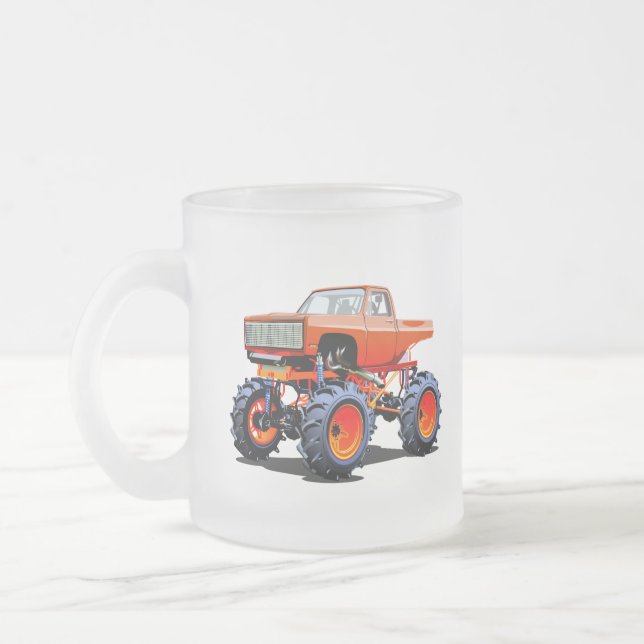 Taza De Cristal Esmerilado Cartoon monster truck (Izquierda)