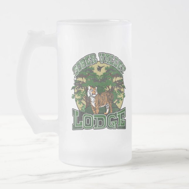 Taza De Cristal Esmerilado Casa de campo sobria del valle (Izquierda)