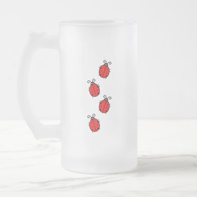 Taza De Cristal Esmerilado Casa De La Oficina LadyBug Personaliza Destiny'S (Izquierda)