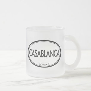 Taza De Cristal Esmerilado Casablanca, Marruecos