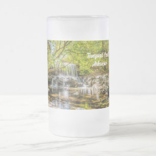 Taza De Cristal Esmerilado Cascada De Tanyard Creek En El Vidrio Escarchado C