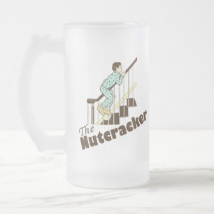 Taza De Cristal Esmerilado Cascanueces divertido del navidad
