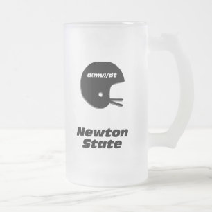 Taza De Cristal Esmerilado Casco de fútbol Newton