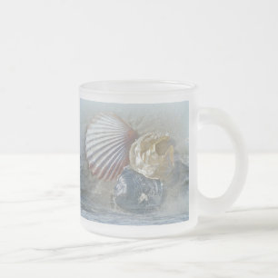 Taza De Cristal Esmerilado Cascos marinos y de surf