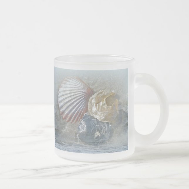Taza De Cristal Esmerilado Cascos marinos y de surf (Derecha)