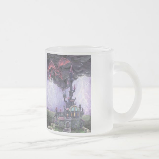 Taza De Cristal Esmerilado Castillo de Dragon (Derecha)