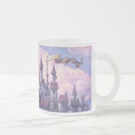 Taza De Cristal Esmerilado Castillo de Unicornio