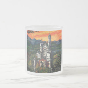 Taza De Cristal Esmerilado Castillo Schloss Neuschwanstein