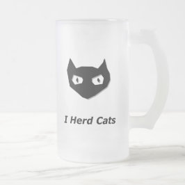 Taza De Cristal Esmerilado Cat Boo I Herd Gatos