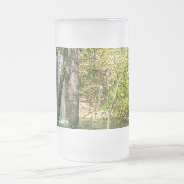 Taza De Cristal Esmerilado Cataratas ocultas Cerveza de vidrio escarcha (Centro)