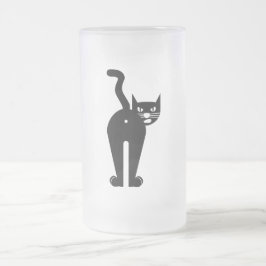 Taza De Cristal Esmerilado Cattitude