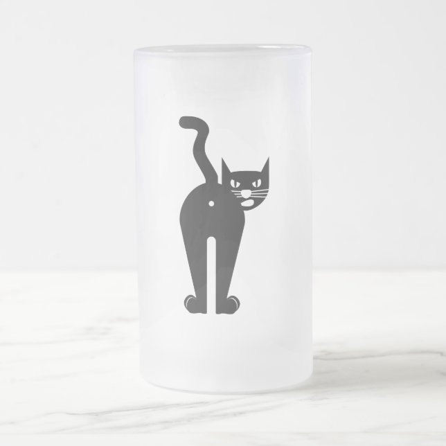 Taza De Cristal Esmerilado Cattitude  (Centro)