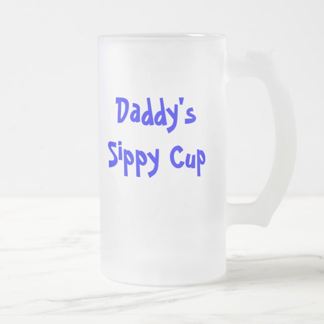 Taza De Cristal Esmerilado Caza de perrito de papá (Derecha)