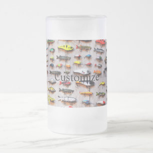 Taza De Cristal Esmerilado Cebos Clásicos de Pesca Thunder_Cove