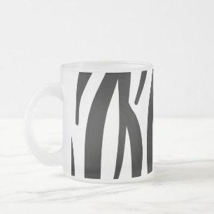 Taza De Cristal Esmerilado Cebra