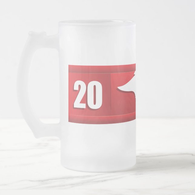 Taza De Cristal Esmerilado Cedar Springs Red Hawks #2 (Izquierda)