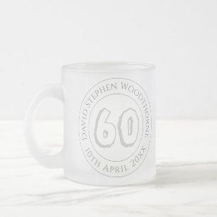 Taza De Cristal Esmerilado Celebración conmemorativa de cumpleaños personaliz