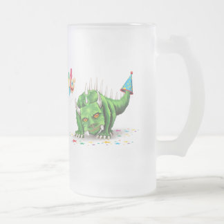 Taza De Cristal Esmerilado Celebración Hodag con pastel