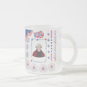 Taza De Cristal Esmerilado Celebración Nación de Luces 