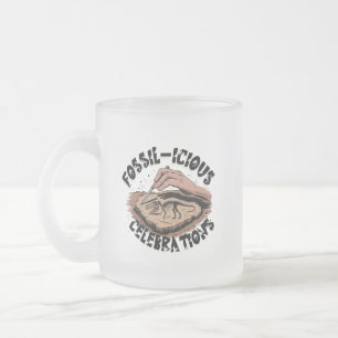 Taza De Cristal Esmerilado Celebraciones fósiles-suicidas
