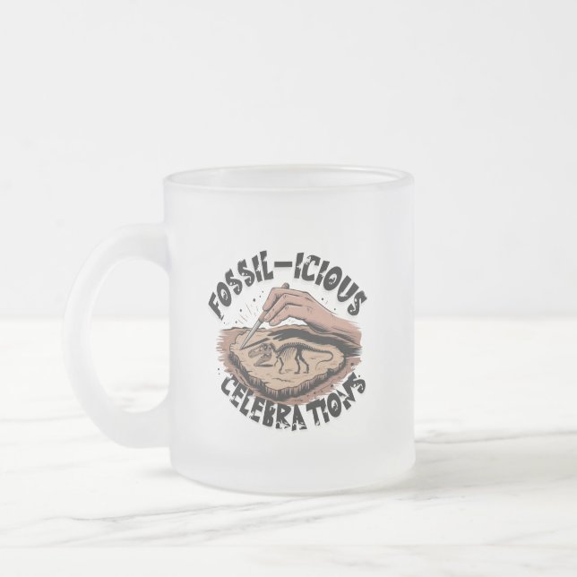 Taza De Cristal Esmerilado Celebraciones fósiles-suicidas (Izquierda)