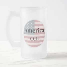 Taza De Cristal Esmerilado Celebrate America's 250th Anniversary